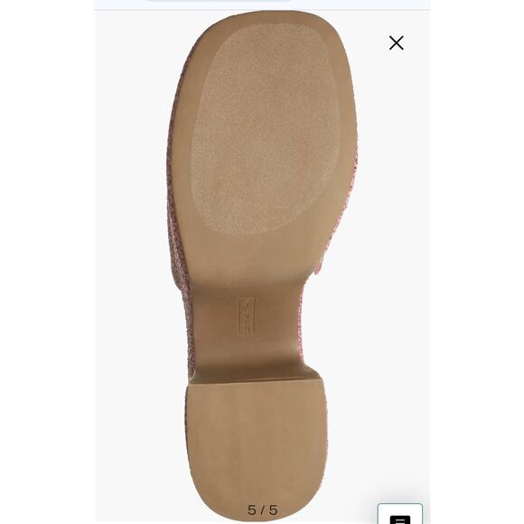 Steve Madden Reign Platform Mule Pink Raffia Sz 8 - Picture 10 of 12